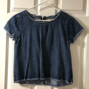 Cute blue Jean top size small
